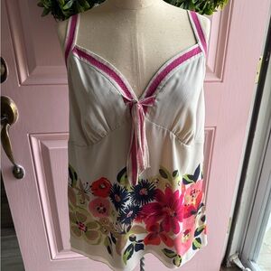 Bandolino Floral Chemise with Pink and Cream
